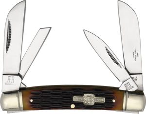 RR516 Rough Rider Congress Brown Bone Three-Blade Folder