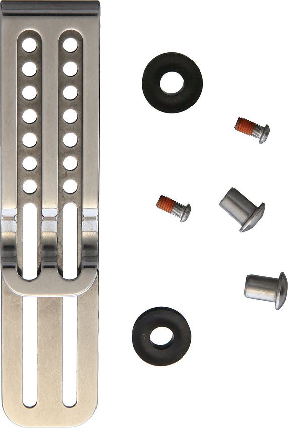 RSM3542 Real Steel Universal Knife Clip - Stainless Steel