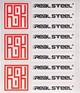 Real Steel Sticker Sheet - 12 Pack Decals