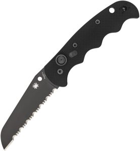 Spyderco Auto Autonomy Serrated LC200N Button Lock