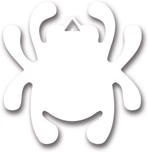 SCSTK1 Spyderco Mirror Decal Bug White 3.25 Inch