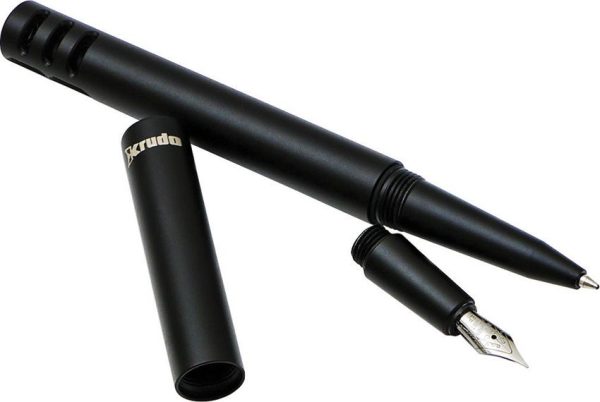 Krudo Ink Pen Fountain Nib - Black Aluminum