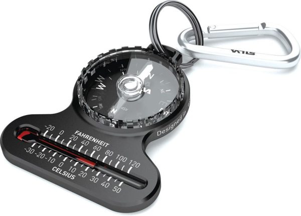 Silva Pocket Compass with Thermometer - Carabiner