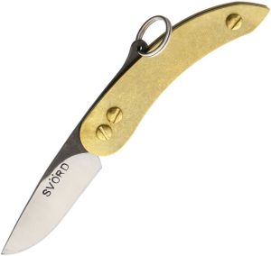 SVPKMB Svord Peasant Micro Brass Folding Knife Carbon Steel 2in Blade