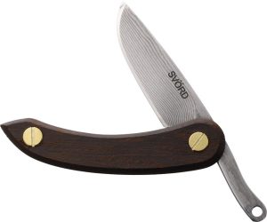 SVPKMDAMAX Svord Peasant Mini Hardwood Damascus Folding Knife 2.5"