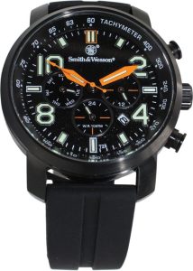SWW1500BLK Smith & Wesson Tritium Chronograph Black Watch
