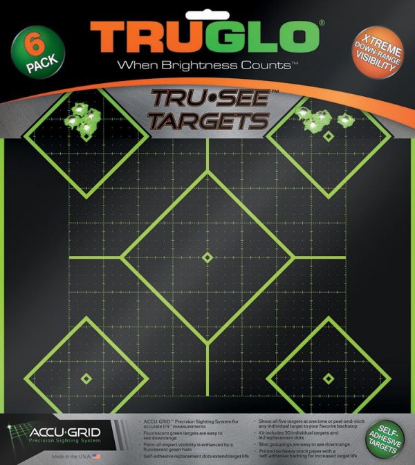 TruGlo Tru-See Diamond Target 6-Pack 12x12 inch