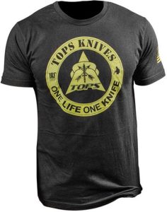 TPTS1LBLKM TOPS One Life One Knife T-Shirt Black Medium