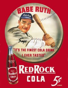 TSN149 Tin Signs Babe Ruth Red Rock Cola Vintage Metal Sign 12.5 x 16
