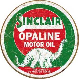 Tin Signs Sinclair Opaline Round Vintage Gas Sign