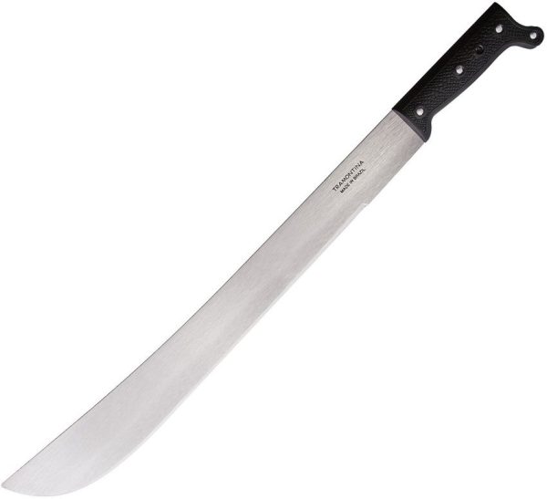 Tramontina 20in Machete Satin Carbon Steel Black Handle