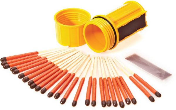 UCO00031 UCO Stormproof Match Kit Yellow 25 Matches 3 Strikers