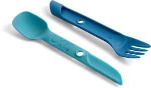 UCO00391 UCO Switch Spork Utensil Set Blue - 7 inches
