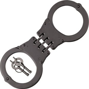 UZIHCHB Uzi Hinged Cuffs Black Steel Triple Hinge