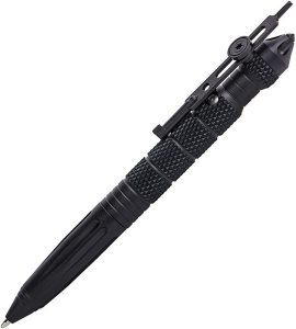 UZITP4BK Uzi Tactical Glassbreaker Pen - Black Aluminum