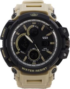 UZIW1708K Uzi Shock Watch Khaki - Tactical Multifunction