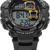 UZI Shock Digital Watch Black and Orange 54mm with Gift Tin