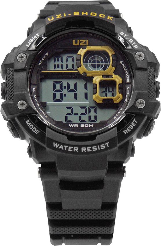 UZIWZS02 Uzi Shock Digital Watch - Black Orange 54mm