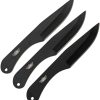 Uzi Three Piece Throwing Knife Set 4" Blade w/ Sheath