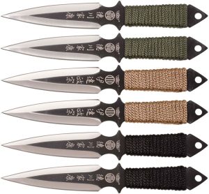 UZKTRW006 UZI Throwing Knife Set - 6-Pack 4 inch Dagger