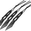 UZKTRW007 Uzi 8" Throwing Knife Set of 3 w/ Sheath