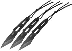 UZI Throwing Knife Set - 3-Piece 4 inch Stonewash
