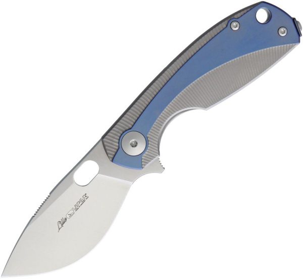 Viper Lille Framelock Titanium Blue M390 Folding Knife