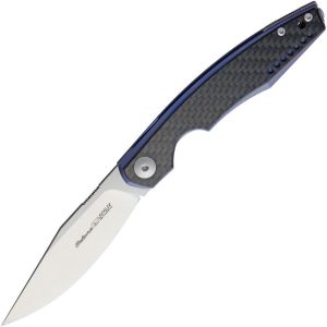 Viper Belone Linerlock M390 Blue Titanium Carbon Fiber Folding Knife