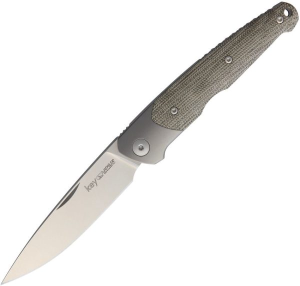 Viper Key Slip Joint Green Micarta Folding Knife