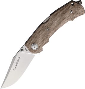 Viper Turn Essential Lockback - Natural Canvas Micarta