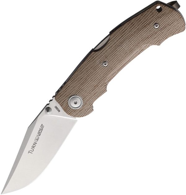 Viper Turn Essential Lockback - Natural Canvas Micarta