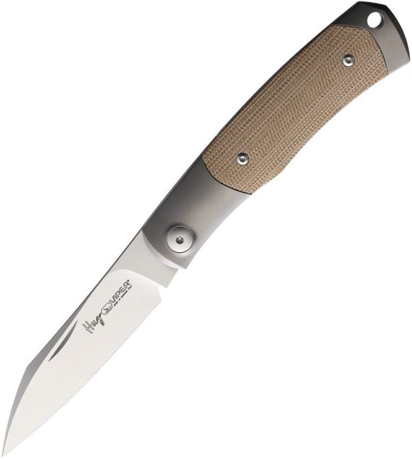Viper Hug Folder Natural M390 Wharncliffe Micarta