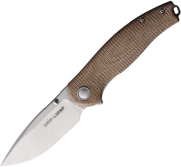 Viper Vale Linerlock Natural Canvas Micarta Folding Knife CPM MagnaCut