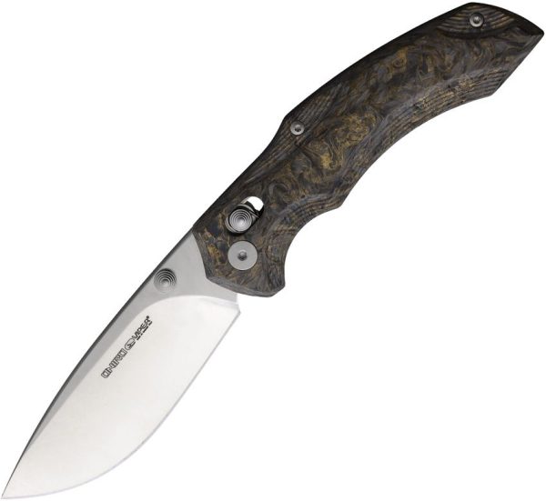 Viper Oniro Crossbar DM Gold Folding Knife CPM MagnaCut Carbon Fiber