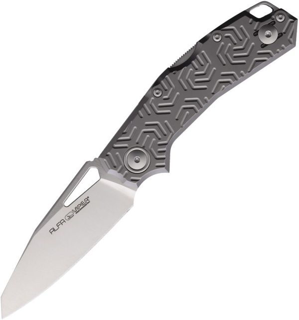 Viper Alfa Lockback Gray Titanium MagnaCut Folding Knife