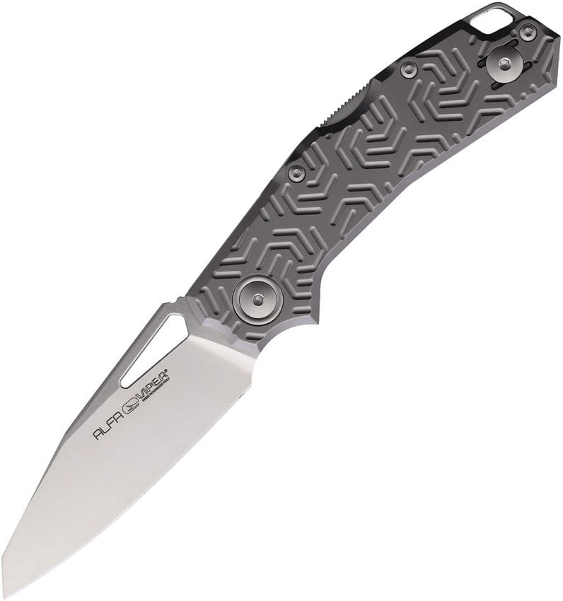 Viper Alfa Lockback Folding Knife 2.88" MagnaCut Gray Titanium
