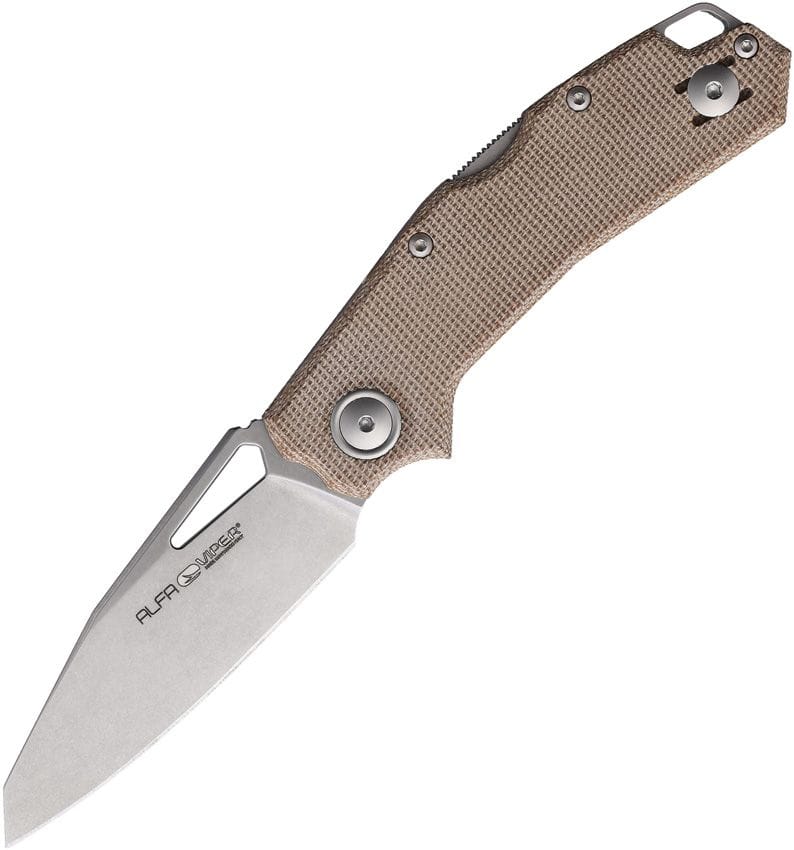 Viper Alfa Lockback Folding Knife 2.88" MagnaCut Natural Micarta