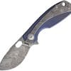 Viper Lille Framelock Folding Knife 2.5" Damascus Blue Titanium