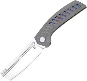 VANG038 Vanguard Nakiri Framelock Semi Mirror Titanium