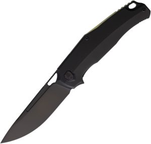 Vanguard Atomic Framelock Samurai M390 Black Titanium Folding Knife