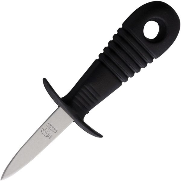 VER205N Andre Verdier Oyster Knife Black - Stainless Short Blade