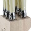 Andre Verdier Laguiole Steak Knife Set White 4.5" Serrated w/ Block
