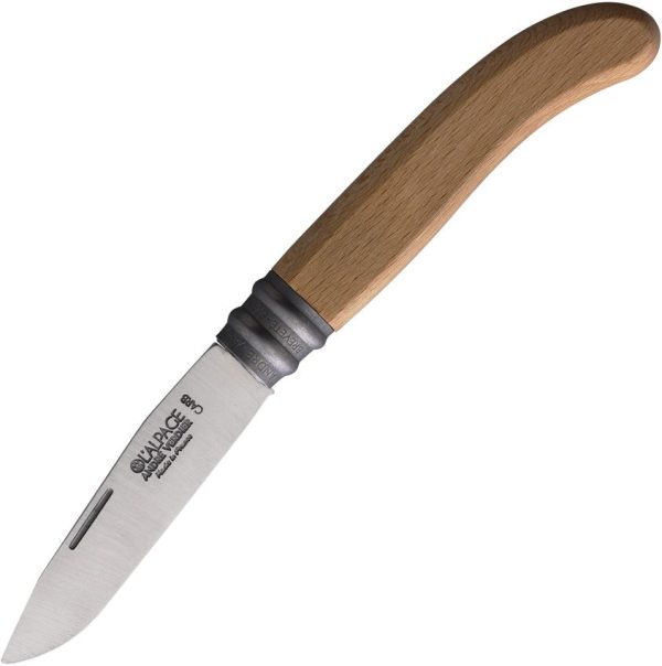 Andre Verdier L'ALPAGE Folder Beech - Carbon Steel Blade