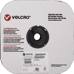 VLC154391 Velcro Mil-Spec Loop Adhesive 1 inch Black 25 yards