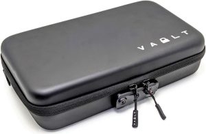 VLT002 Vault Secure Smooth Black TSA Lock Pouch 11.5 x 7.25