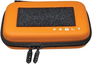 VLT003CFO Vault Nano Case Orange Carbon Fiber Pattern