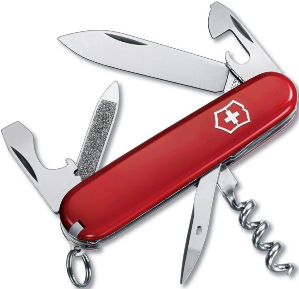 Victorinox Sportsman Red Multi-Tool - 12-Function Outdoor Knife
