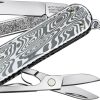 Victorinox Classic SD Brilliant Damast Folding Knife, Damascus Steel, 2.25"