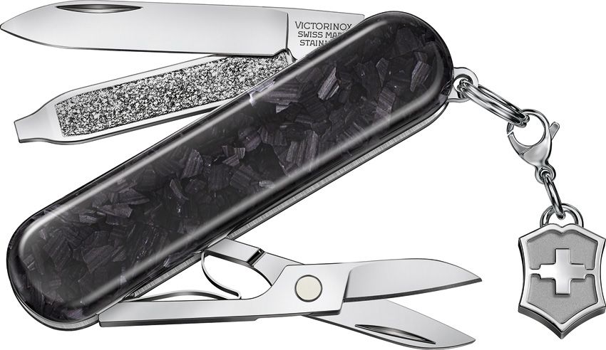 Victorinox Classic SD Brilliant Carbon Folding Knife with Tools