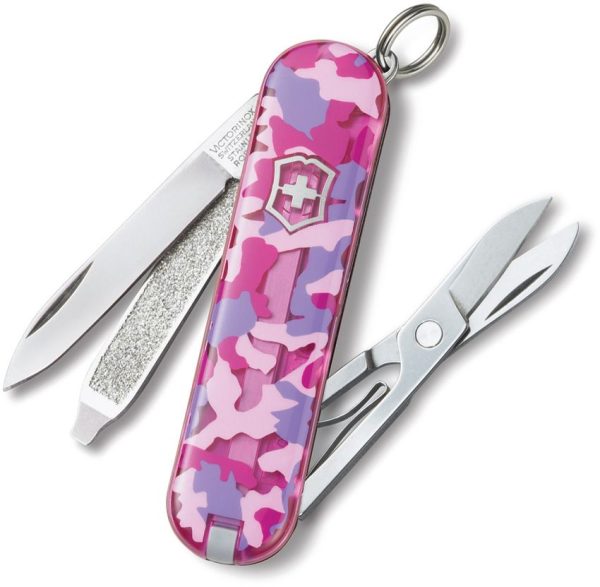 VN06223T5R2X3 Victorinox Classic Pink Camo Multi-Tool Knife